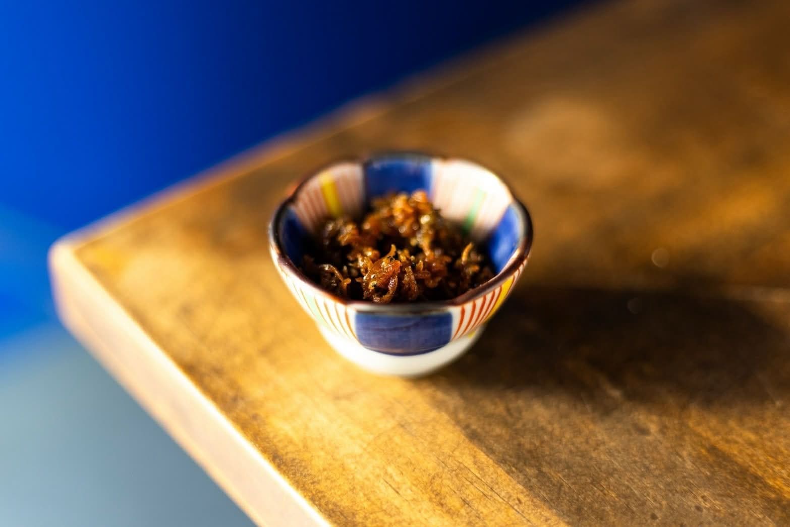 のどぐろ丼に追加できる有料トッピング「ちりめん山椒」の写真。
